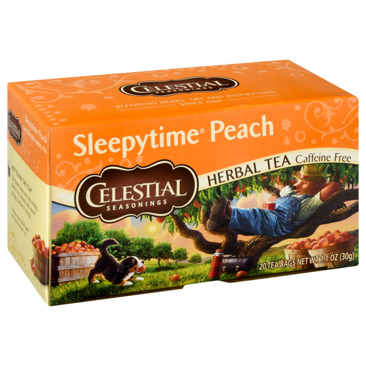 Celestial Seasonings Tea Peach Sleepytime 20 Bag (Pack of 6)