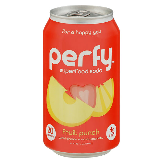 Perfy Soda Sugar Free Fruit Punch 12 Fl Oz (Pack of 12)