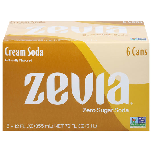 Zevia Soda Cream 72 FO (Pack of 4)