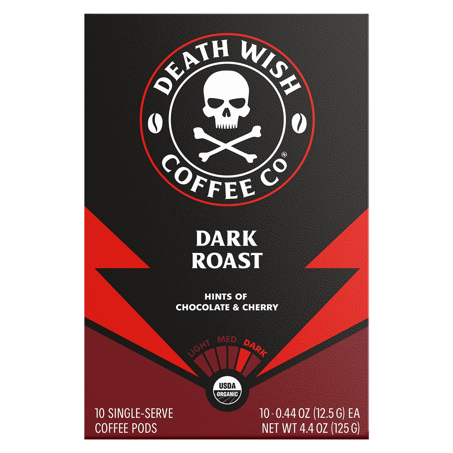 Death Wish Coffee Single Serve Caps 10 Cups (Pack of 6)