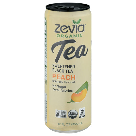 Zevia Tea Black Peach Organic 12 FO (Pack of 12)