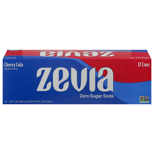 Zevia Soda Zero Cherry Cola 144 FO (Pack of 2)