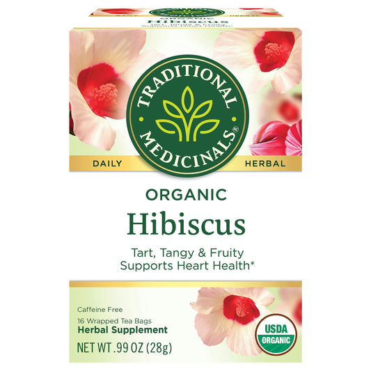 Traditional Medicinals Tea Hibiscus Organic 16 Bag (Pack of 6)