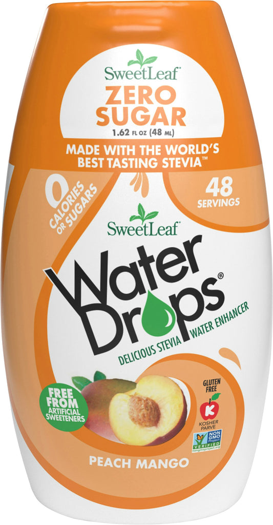 Sweetleaf Water Drop Peach Mango 1.62 Fl Oz (Pack of 12)