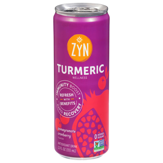 Zyn Turmeric Water Pomegranate Cranberry 12 FO (Pack of 6)