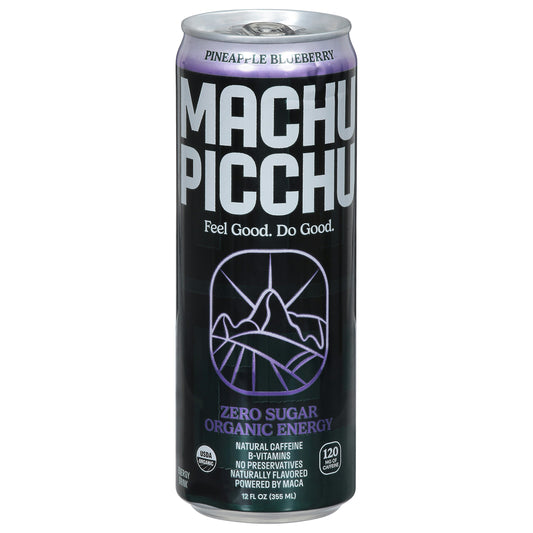 Machu Picchu Drink Energy Pineapple Blueberry 12 FO (Pack of 12)