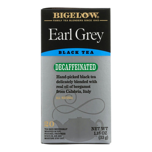 Bigelow Black Tea Bags Earl Grey Decaffeinated 20 Count - 1.18 oz (Pack of 6)