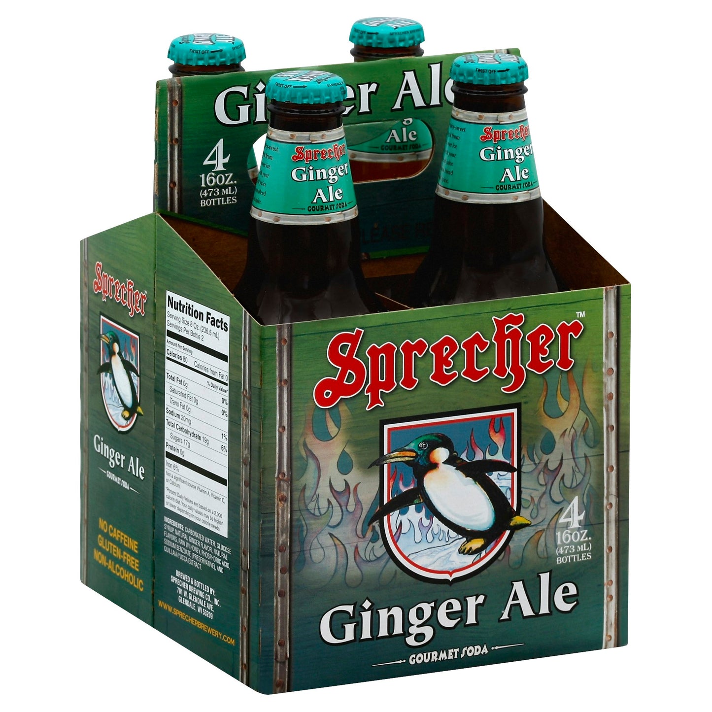Sprecher Soda Ginger Ale 64 FO (Pack of 6)