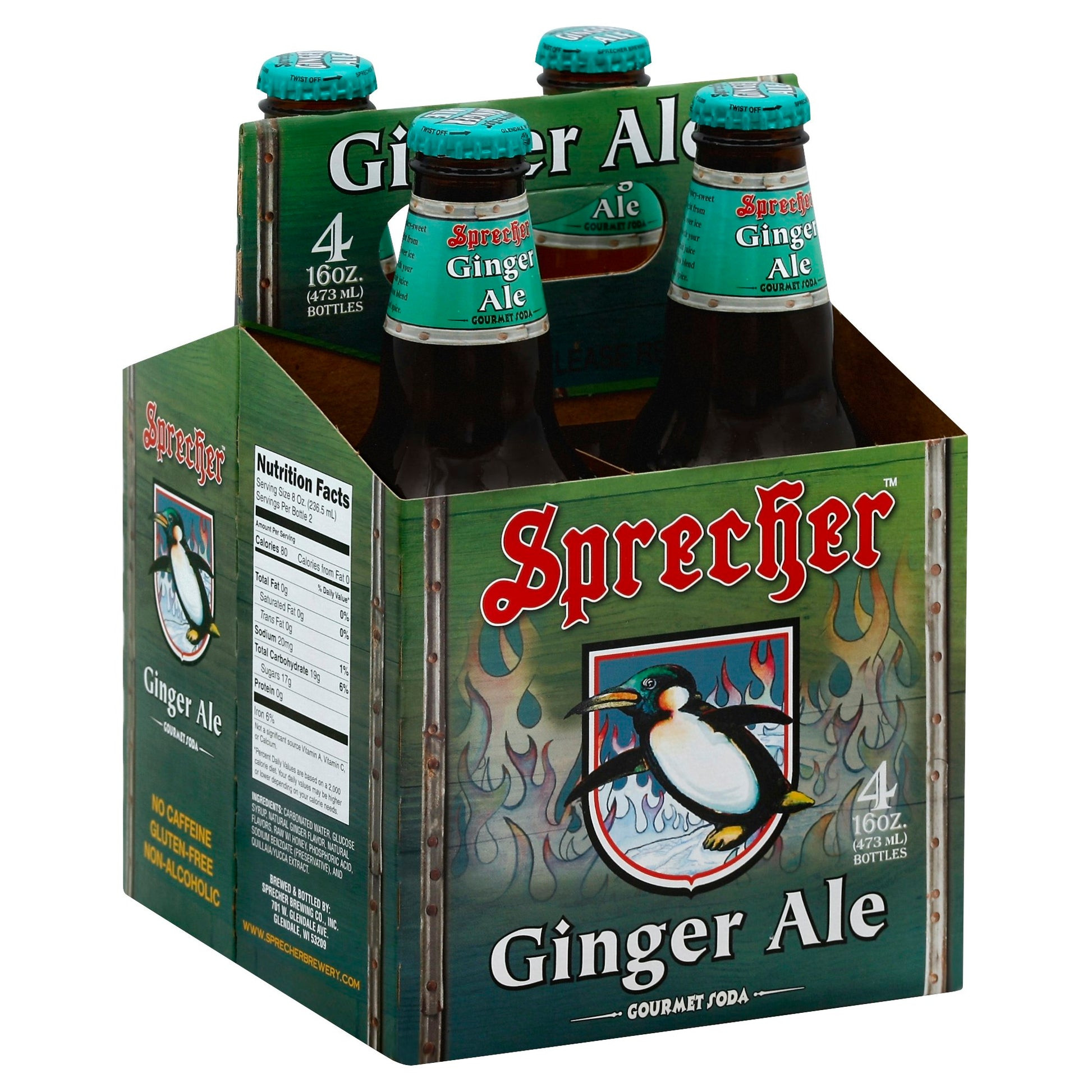 Sprecher Soda Ginger Ale 64 FO (Pack of 6)