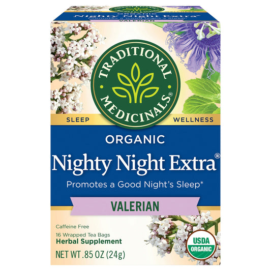 Traditional Medicinals Tea Nighty Night Valerian 16 Bag (Pack of 6)