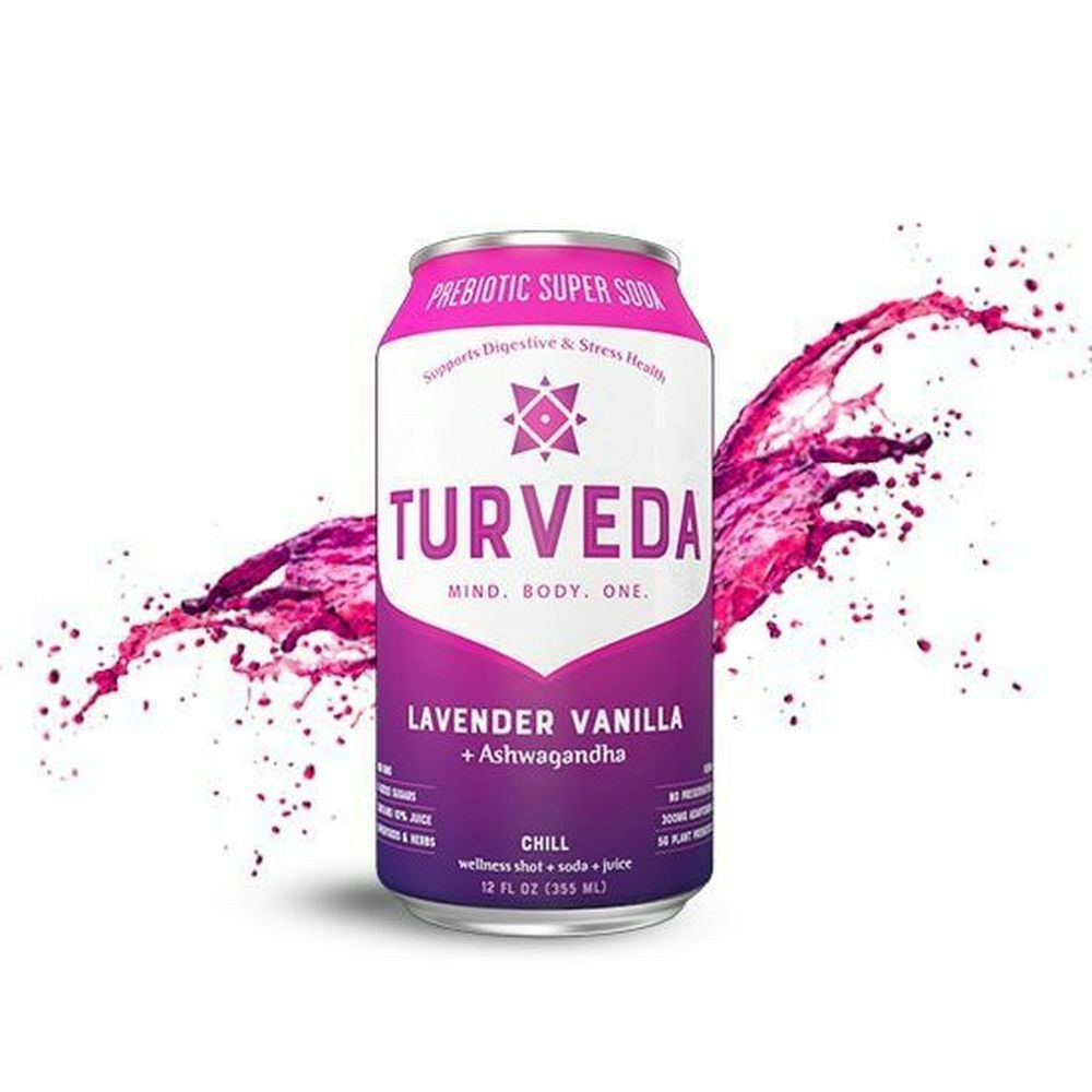 Turveda Chill Lavender Vanilla Prebiotic Super Soda