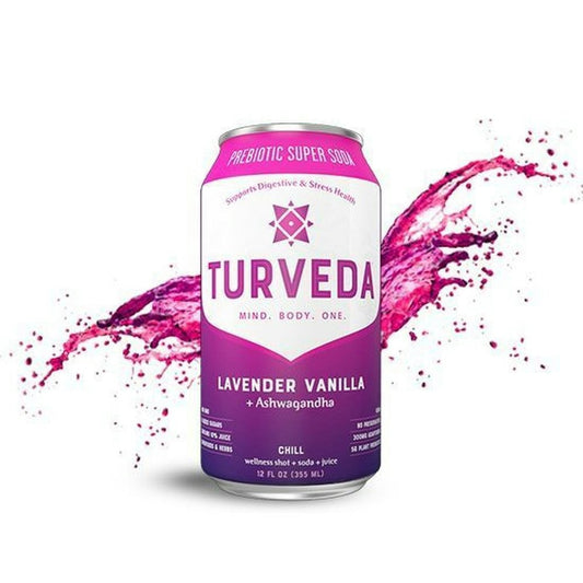 Turveda Chill Lavender Vanilla Prebiotic Super Soda