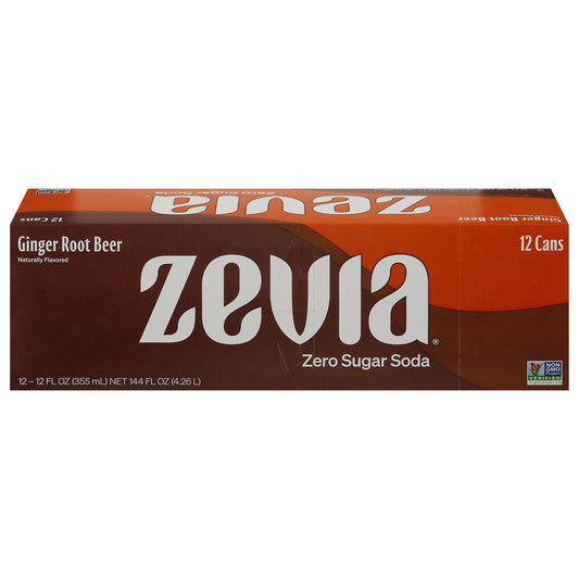 Zevia Zero Ginger Root Beer 144 FO (Pack of 2)