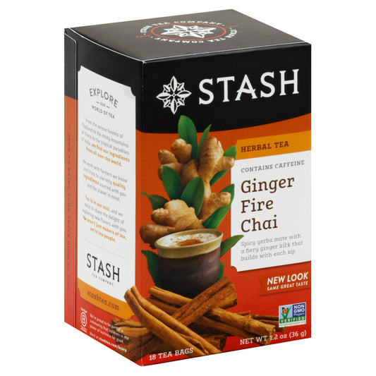 Stash Tea Tea Ginger Fire Chai 18 Bag (Pack of 6)