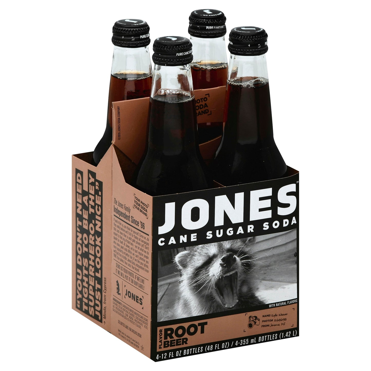 Jones Soda 4Pack Root Beer 48 Fl oz (Pack of 6)