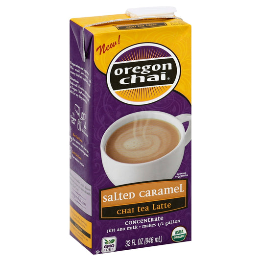 Oregon Chai Tea Chai Latte Salted Caramel 32 fl oz (Pack of 6)