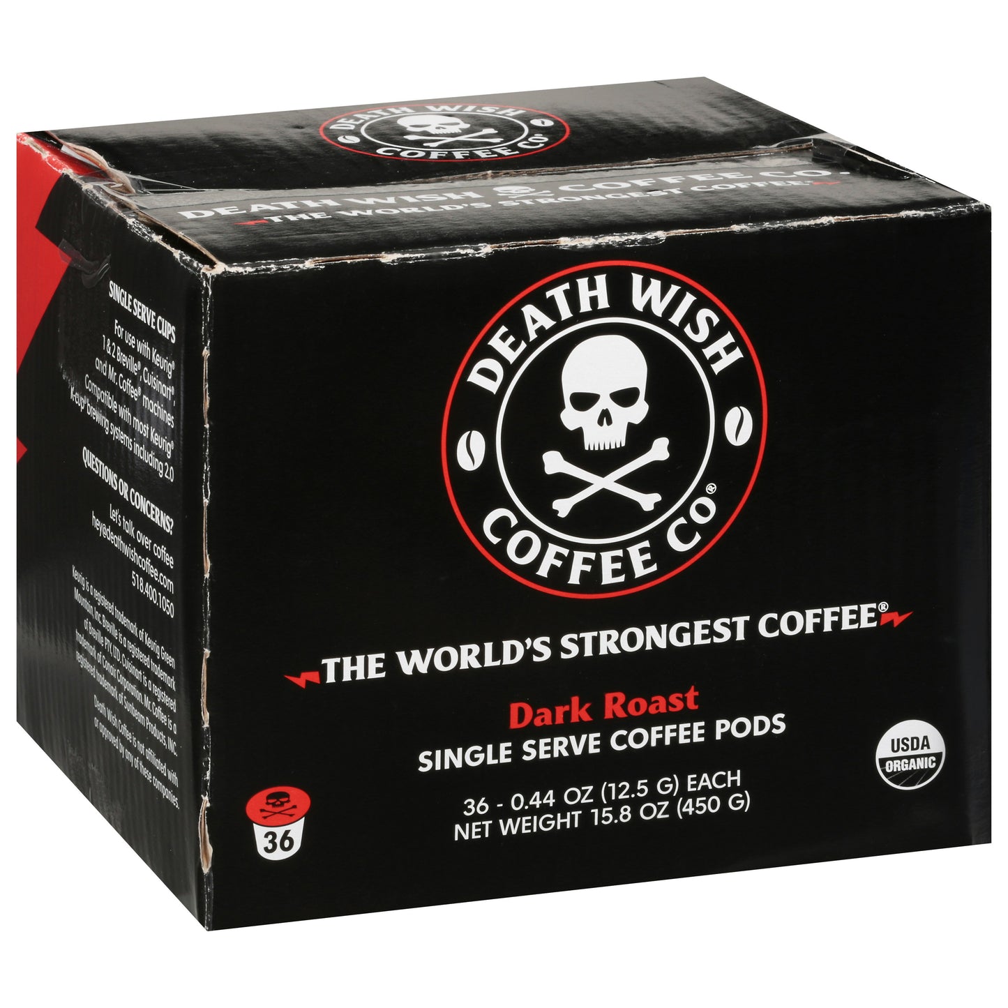 Death Wish Coffee Single serve Capsules 36 Cup (Pack Of 6)
