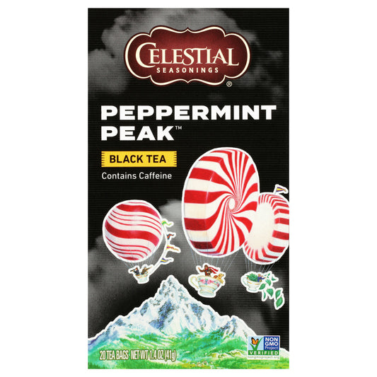 Celestial Seasonings Tea Black Peppermint Peak 20 Bag (Pack Of 6)