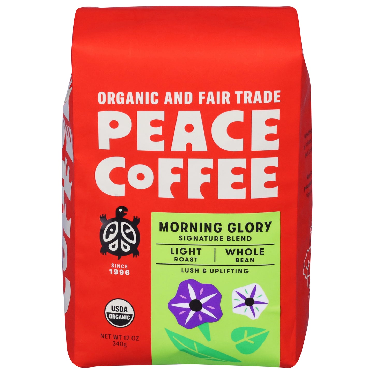 Peace Coffee Coffee Bean Glory 12oz Pack of 6