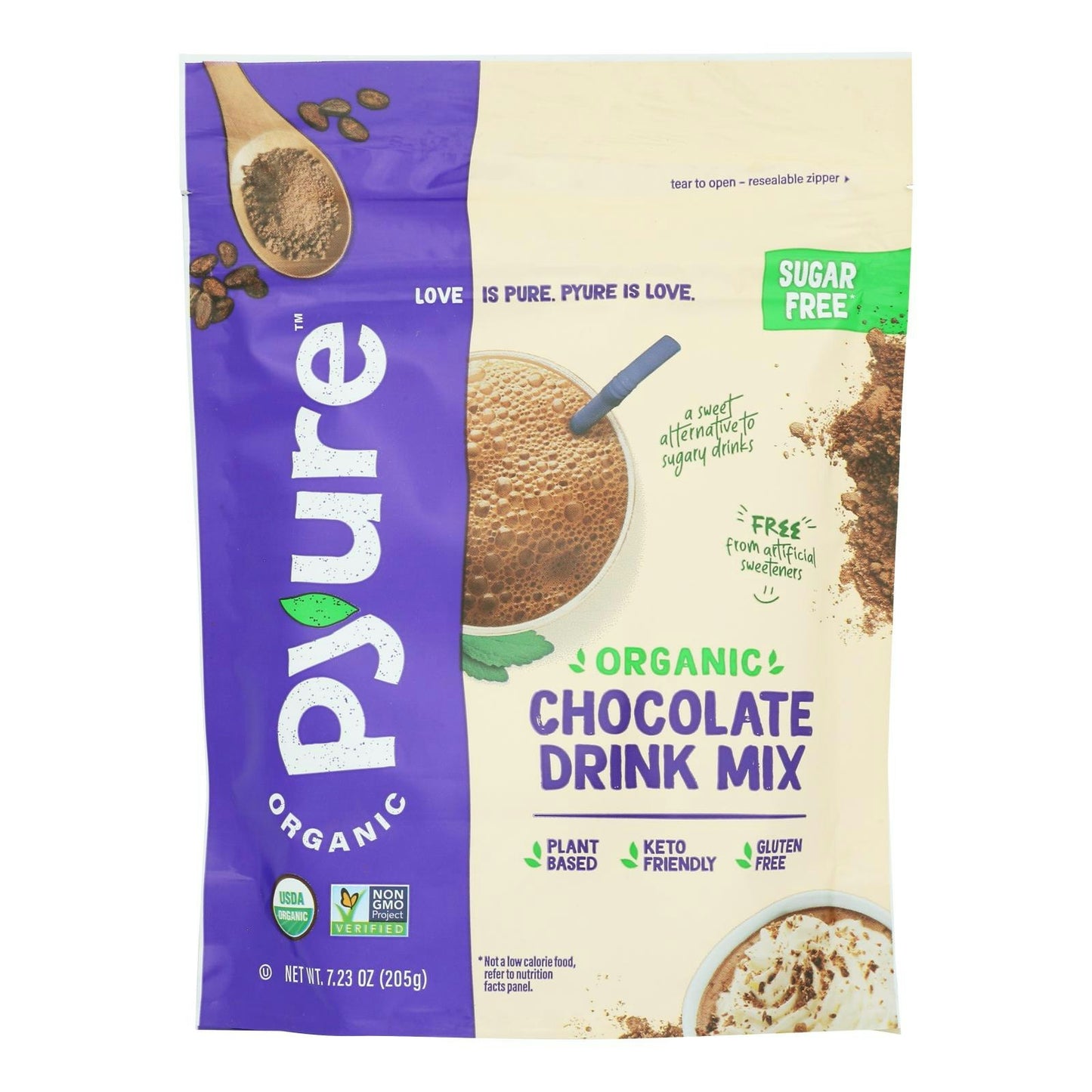 Pyure - Drink Mix Chocolate Sugar Free 7.23 oz (Pack of 6)