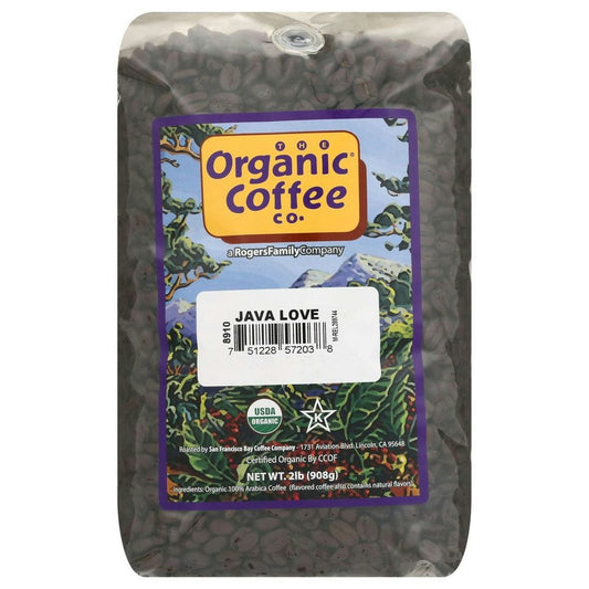 The Organic Coffee Organic Java Love Bean Coffee - 2 Pound (Pack of 2)