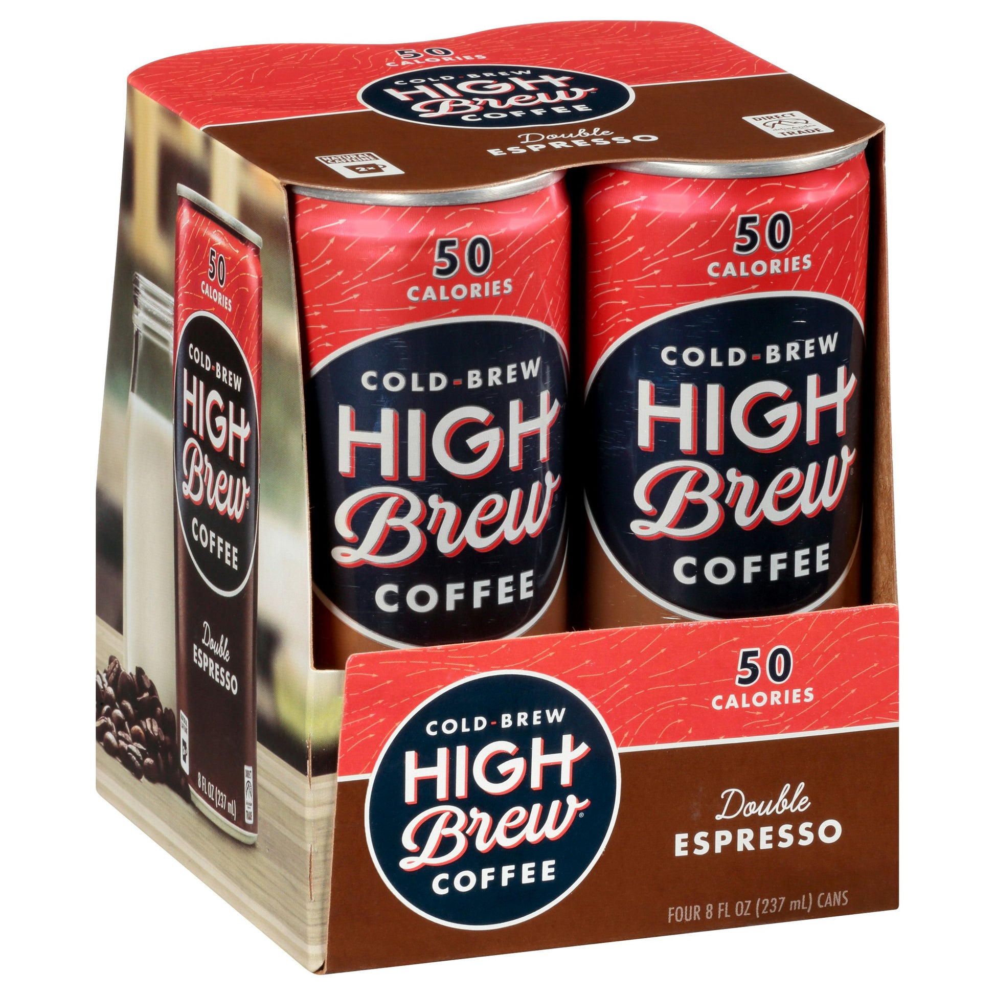 High Brew Coffee Double Espresso 4Pack 32 oz (Pack of 6)