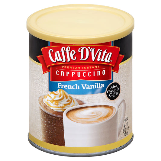 Caffe D Vita French Vanilla Cappuccino 16 oz (Pack Of 6)