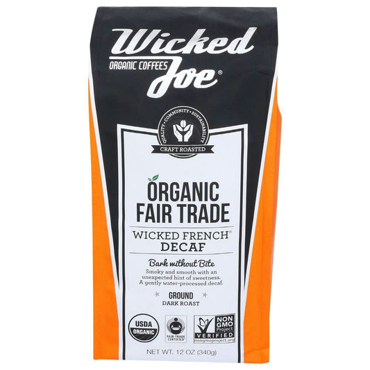 Wicked Joe Coffee Ground Decaffeinated Dark Roast