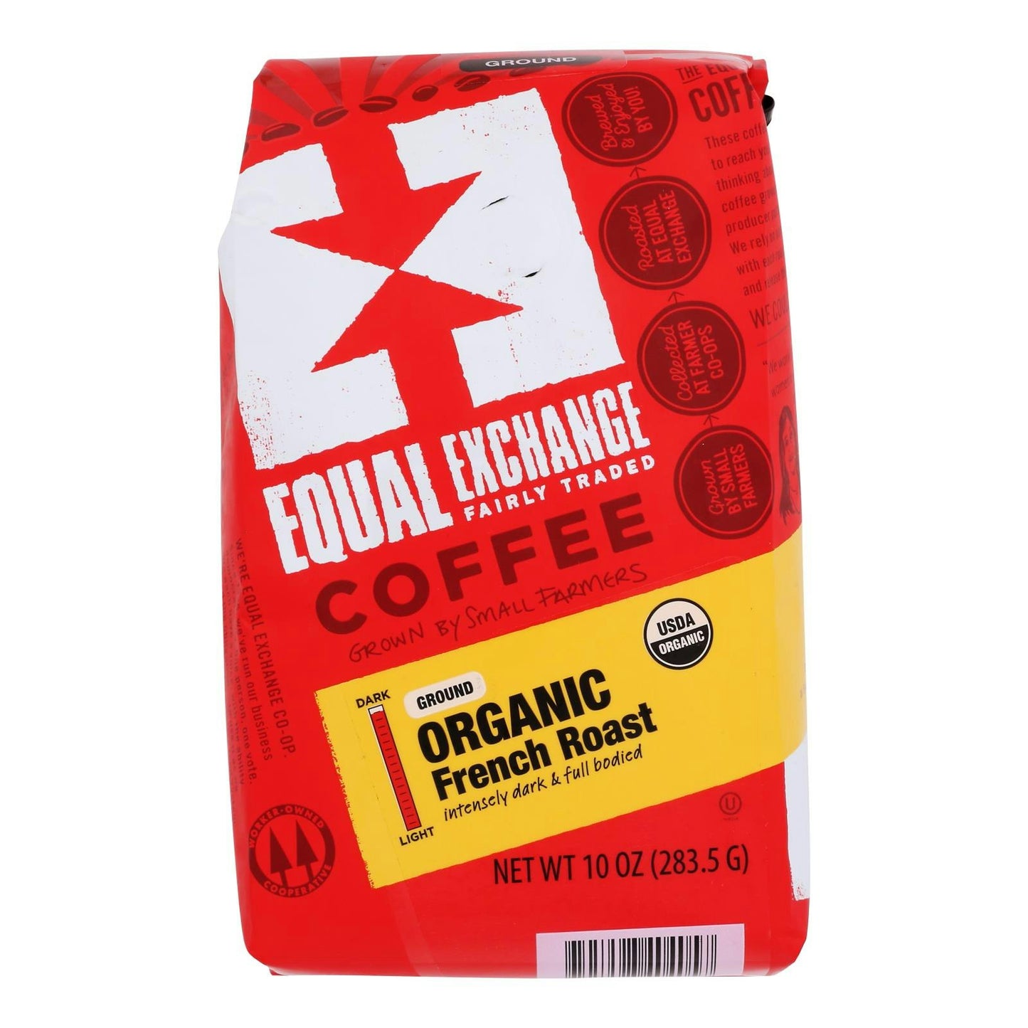 Equal Exchange Organic Drip Coffee - French Roast 10 oz (Pack of 6)