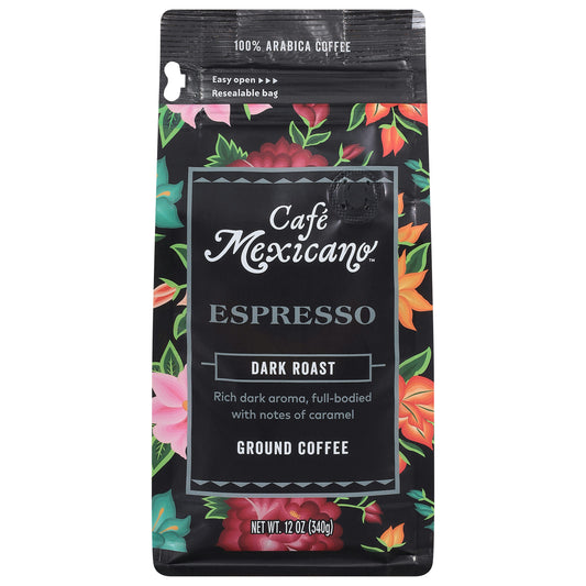 Cafe Mexicano Ground Espresso Coffee 12 oz (Pack of 6)