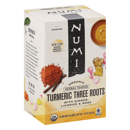 Numi Teas Tea Turmeric Three Roots 15 Bag (Pack Of 6)