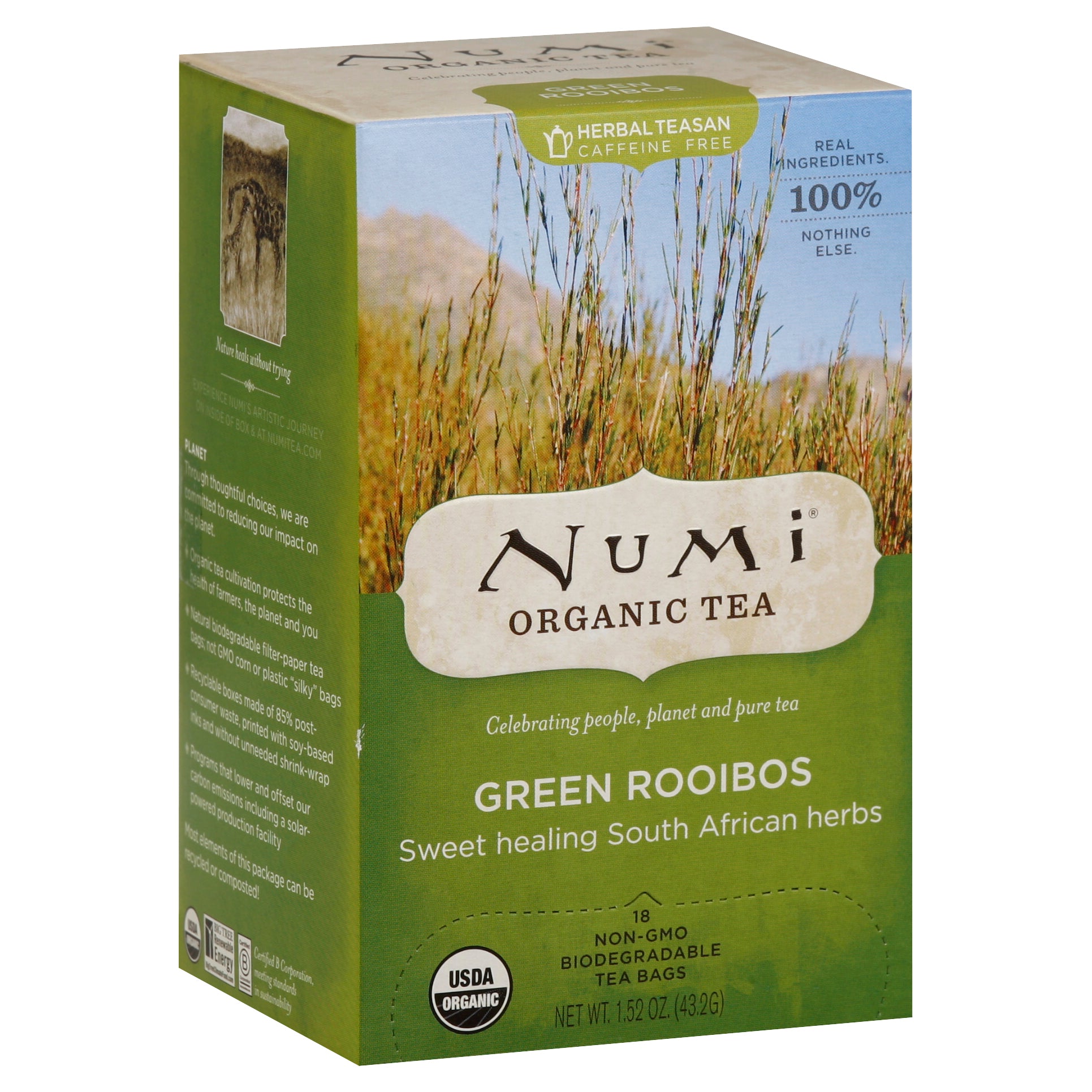 Numi Teas Tea Herb Grain African Rooi 18 Bag (Pack Of 6)