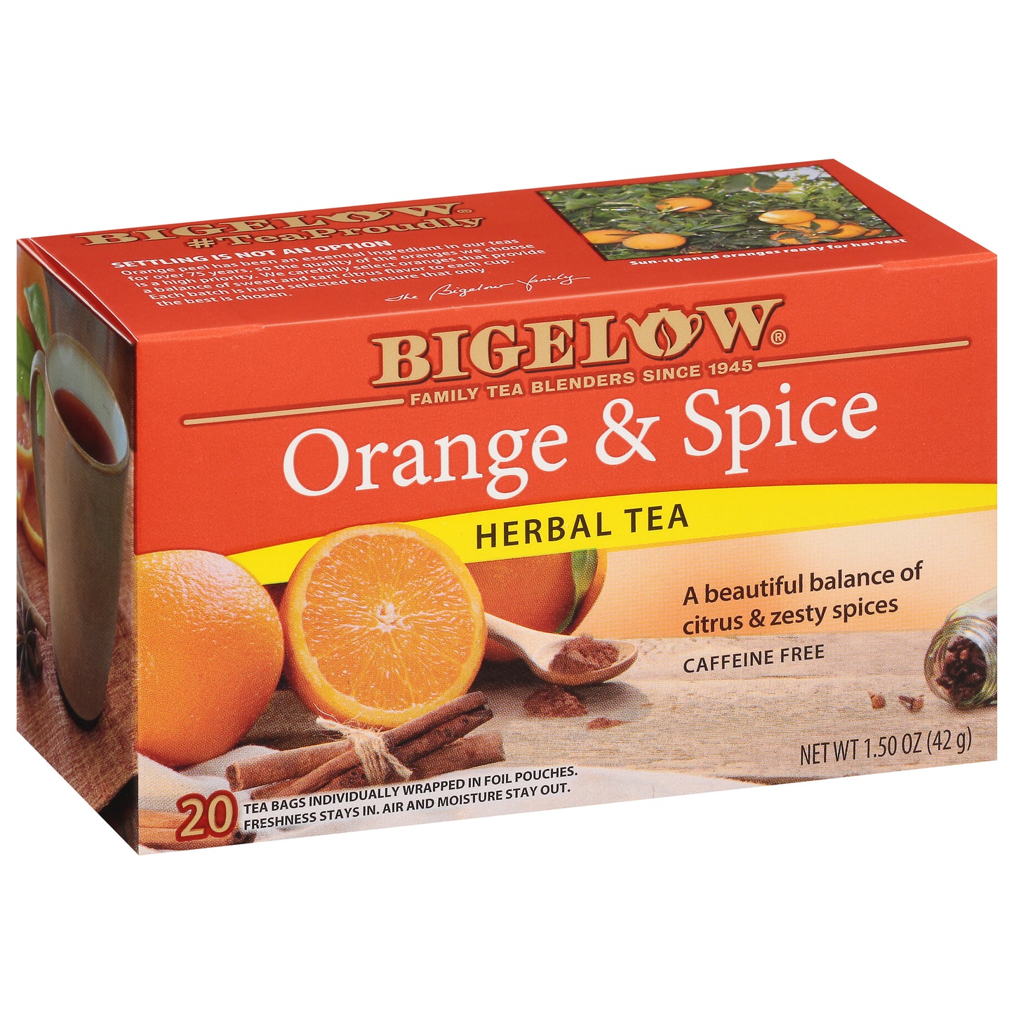 Bigelow Tea Orange & Spice 20Bg 1.5 oz (Pack Of 6)