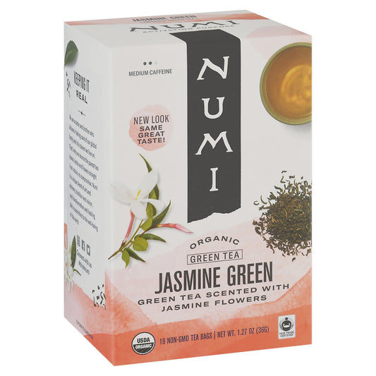 Numi Teas Tea Jasmine Green 18 Bag (Pack Of 6)