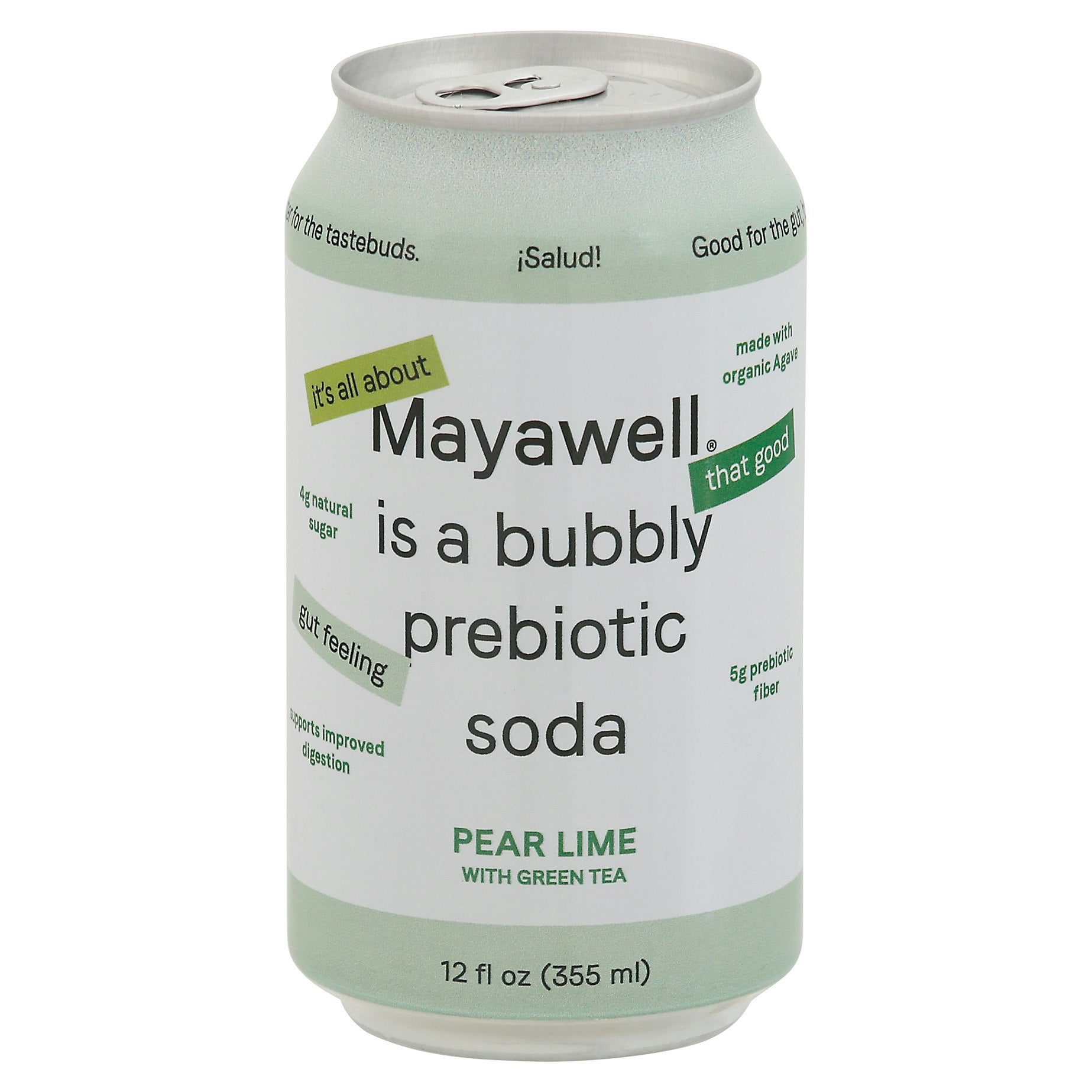 Mayawell Prebiotic Soda Pear Lime 12 FO (Pack of 12)