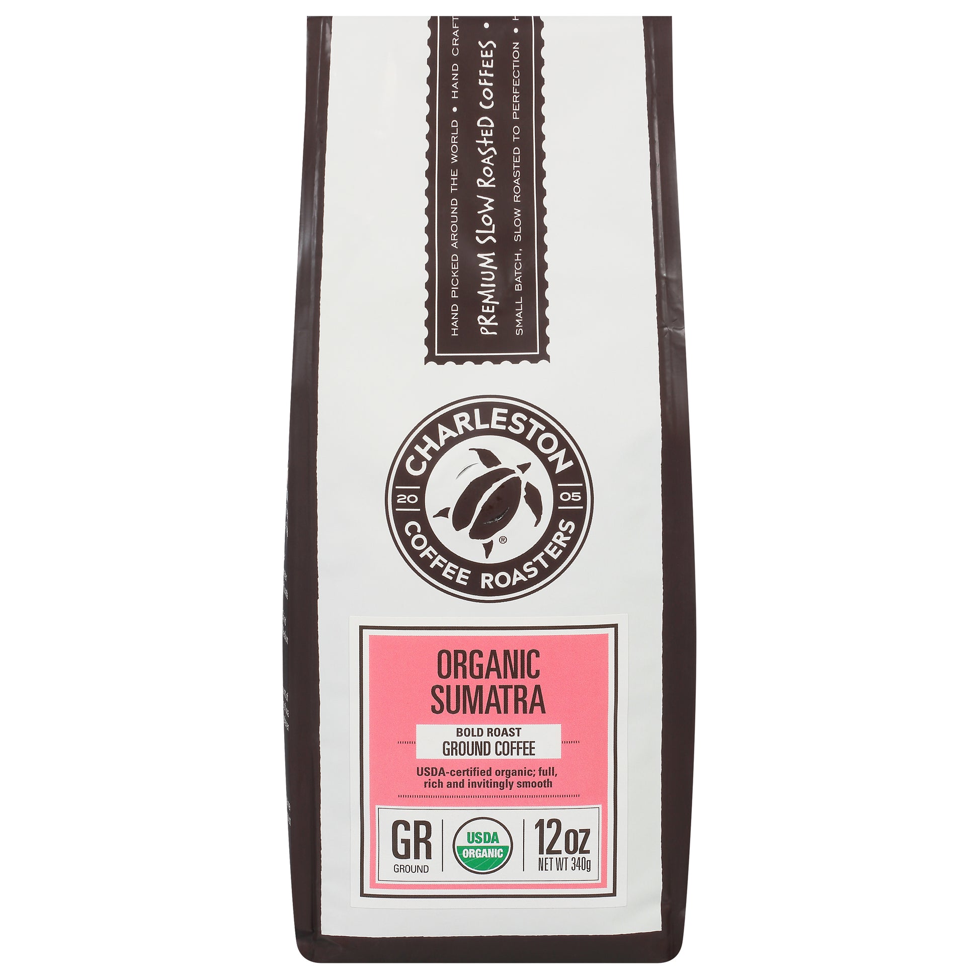 Charleston Coffee Roasters Sumatra Ground Coffee 12 oz Pack of 6