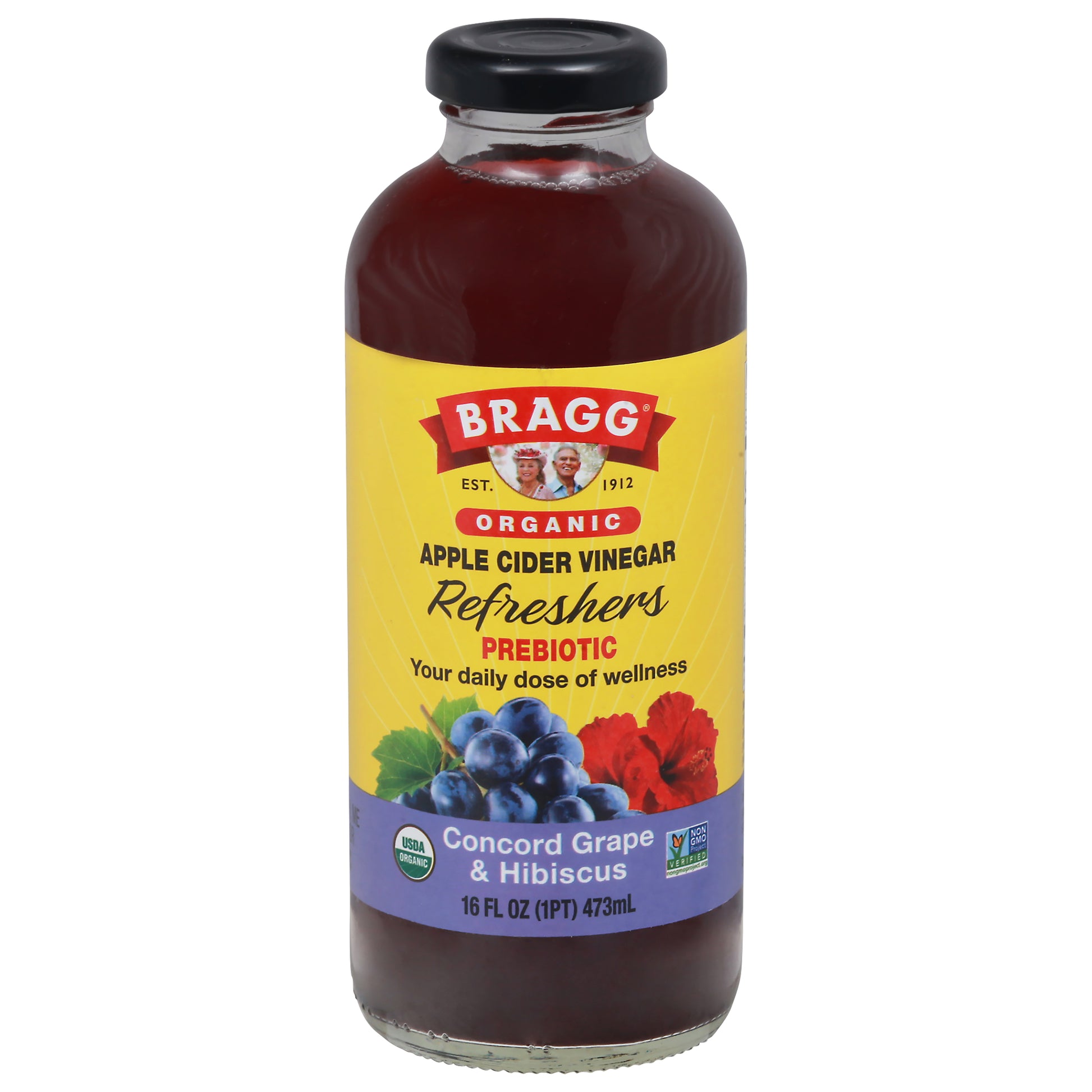 Bragg Beverage Apple Cider Grape Organic 16 FO (Pack Of 12)