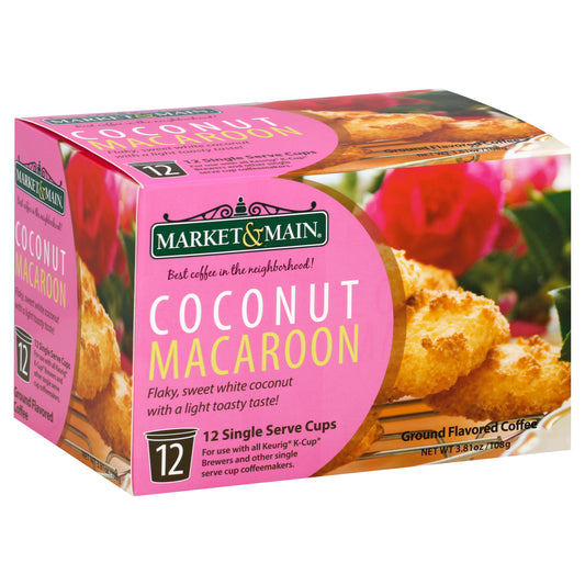 Market And Main Coffee Coconut Macaroon 3.81 Oz (Pack Of 6)