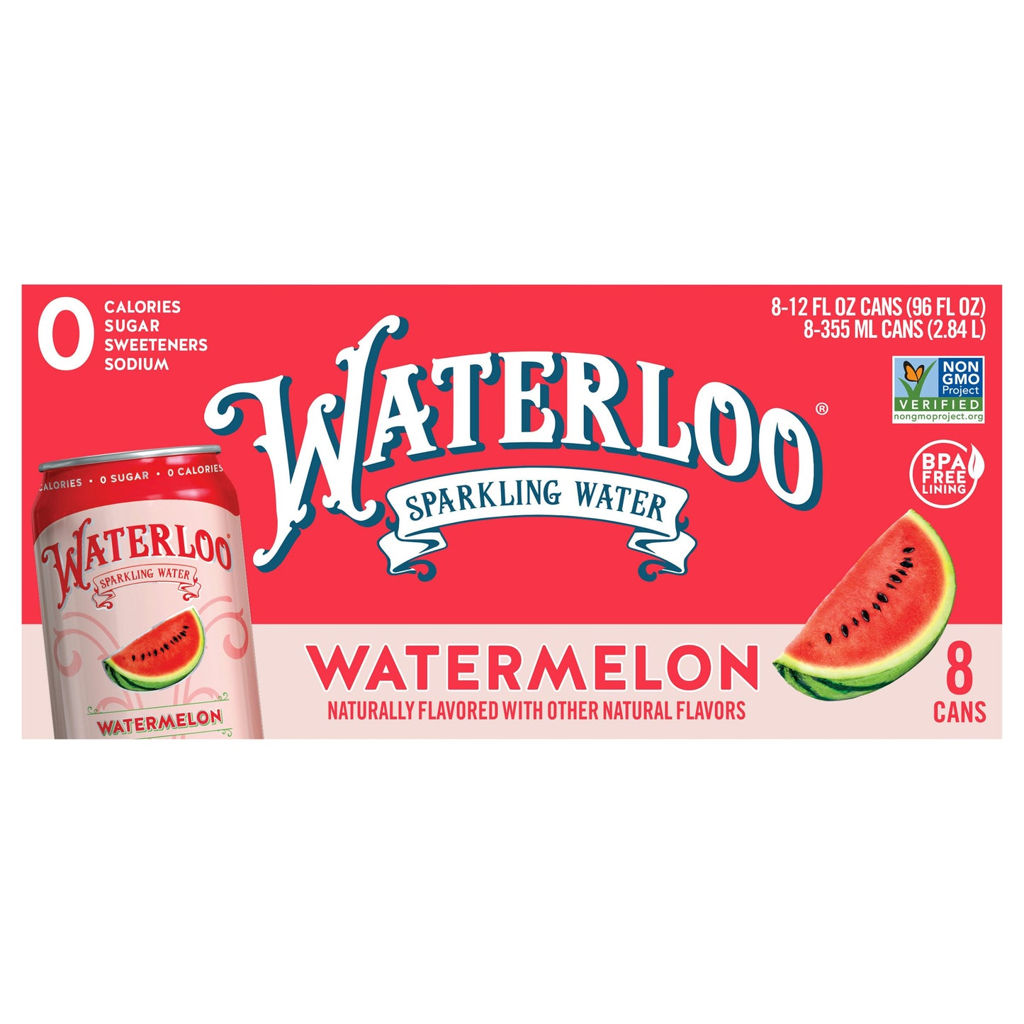 Waterloo Sparkling Water Watermelon 96 FO (Pack of 3)