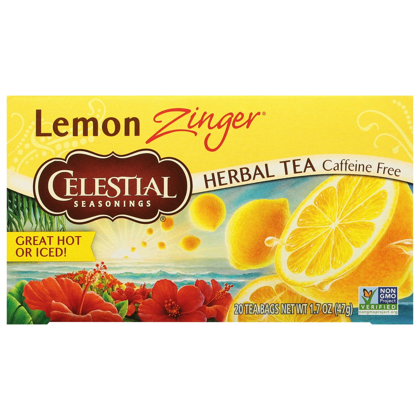 Celestial Seasonings Tea Herb Lemon Zinger 20 Bag (Pack of 6)