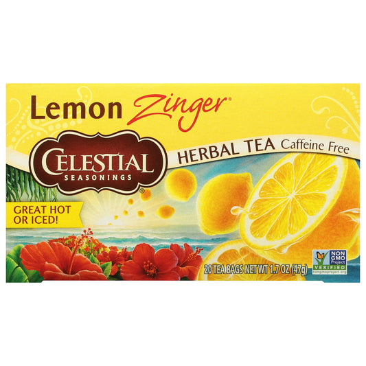 Celestial Seasonings Tea Herb Lemon Zinger 20 Bag (Pack of 6)