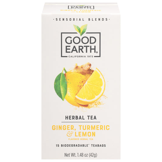 Good Earth Tea Sensorial Turmeric Lemon 15 Bag (Pack Of 5)