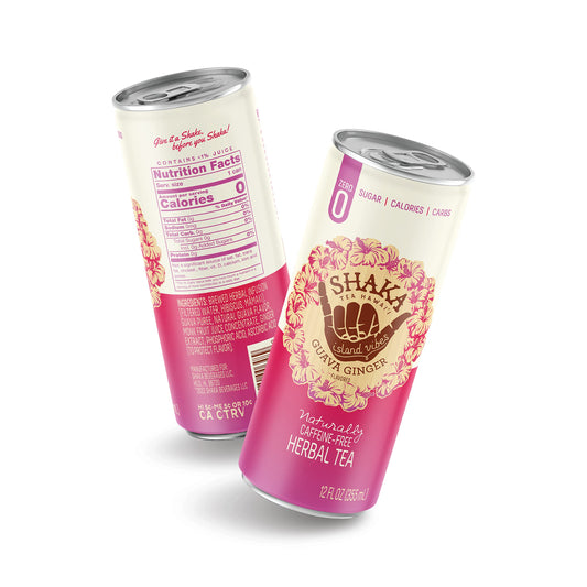 Shaka Tea Herbal Guava Ginger Ready to Drink 12 fl oz Pack of 12