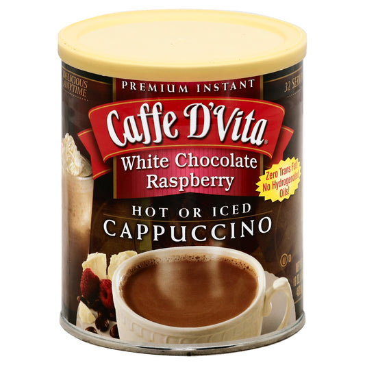 Caffe D Vita Cappuccino White Chocolate Raspberry 16 Oz (Pack Of 6)