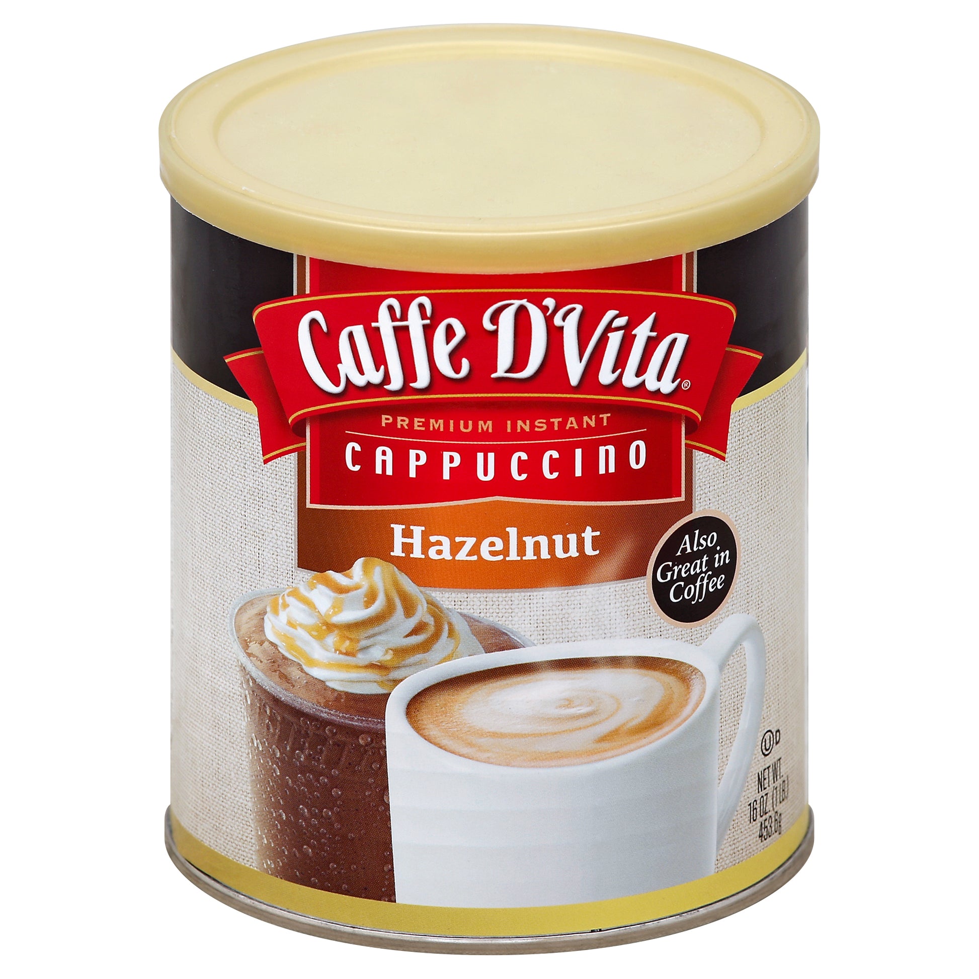 Caffe D Vita Cappuccino Hazelnut 16 oz (Pack Of 6)