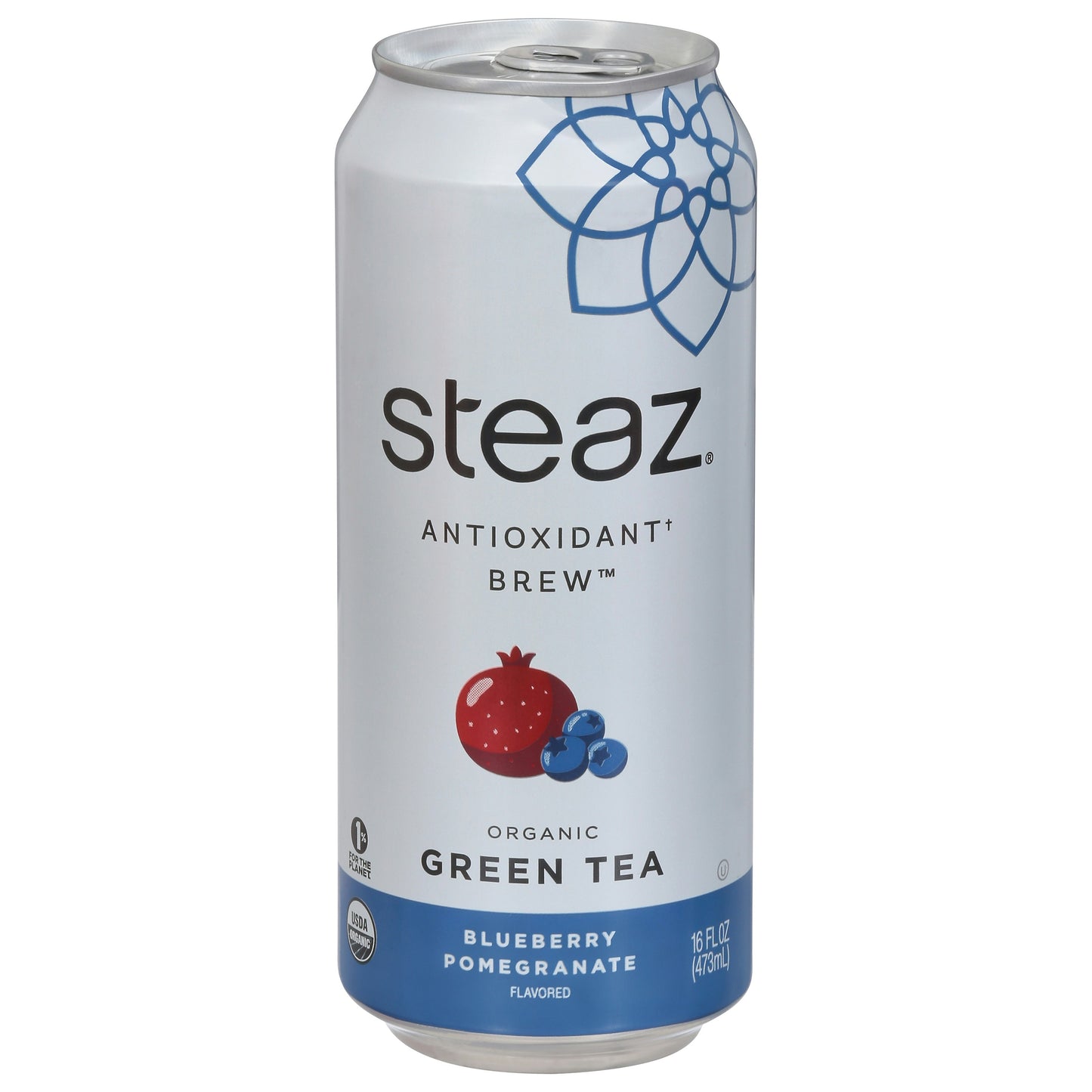 Steaz Tea Antiox Brew Blupom 16 FO (Pack of 12)