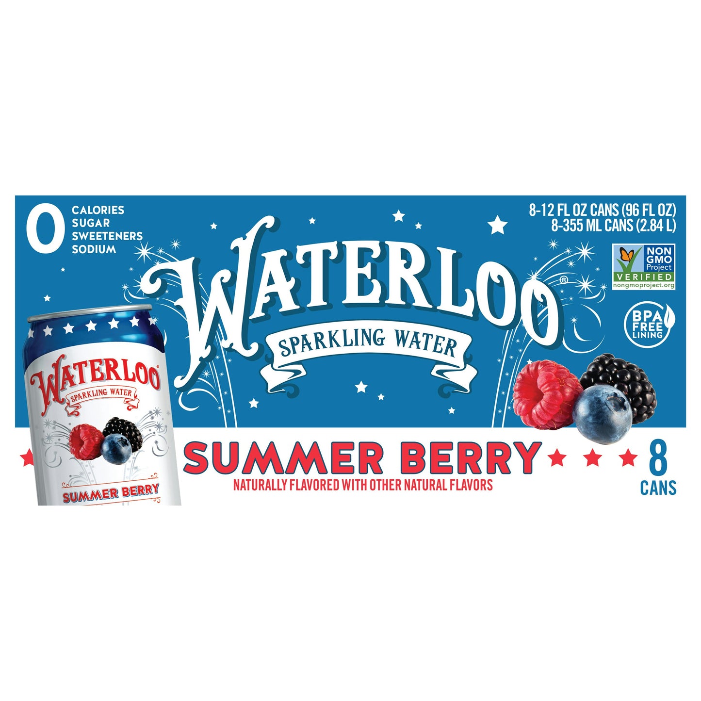 Waterloo Sparkling Water Summer berry 96 FO (Pack of 3)