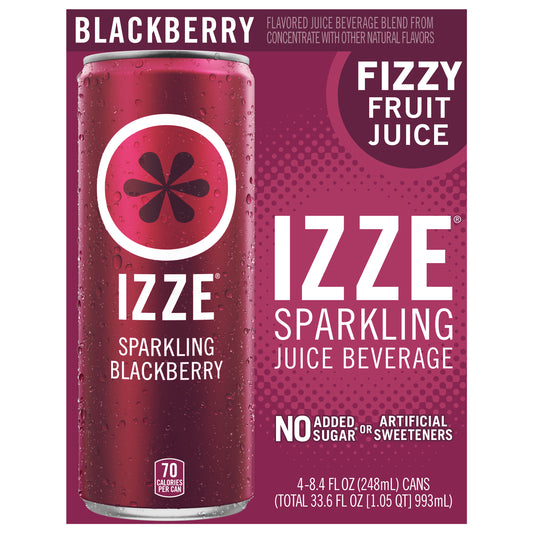 Izze Beverage Juice 4Pack Sprkl Blkbry 33.6 Fl Oz (Pack Of 6)