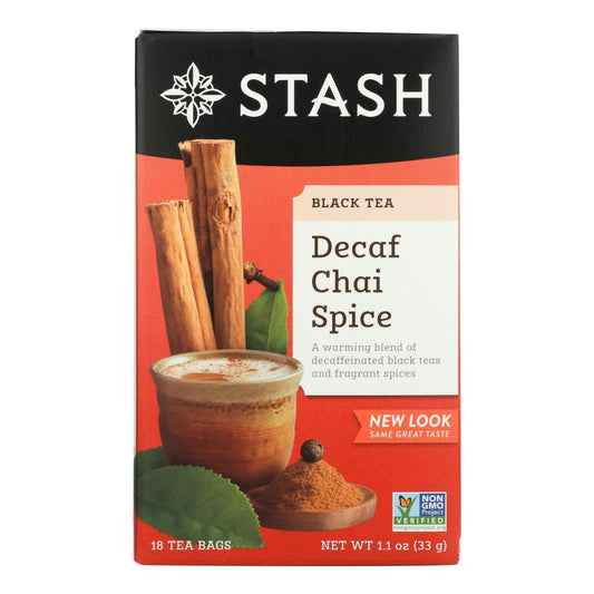 Stash Decaf Tea Chai Spice - 18 per Pack (6 Packs Total)