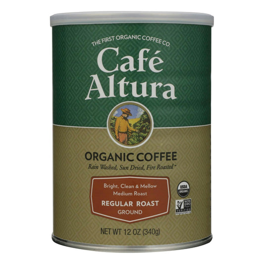 Cafe Altura - Organic Ground Coffee - Regular Roast 12 oz (Pack of 6)